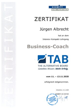 zertifikat business coach